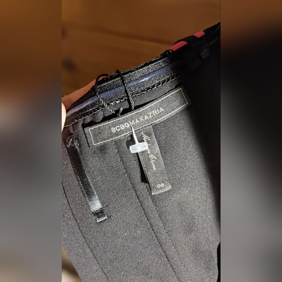 EUC BCBG Formal/Prom Strapless Dress Black and White with Pink Stripes. Size 8 - Picture 7 of 7